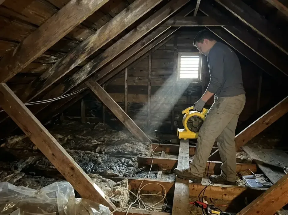 attic-water-damage-drying-proc-007 — frequently asked questions, Emergency Water Extraction & 24/7 Flood Response in Portage…